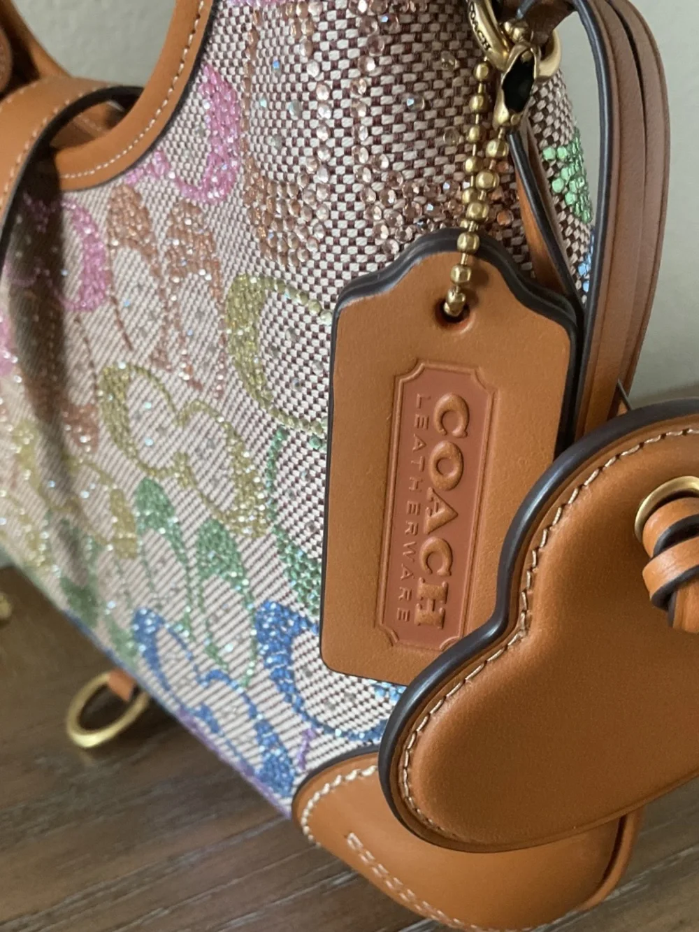Coach rainbow crystal Hampton in signature jacquard - Picture 15 of 15